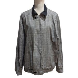 Bullock & Jones Italy San Francisco Men's M Reversible Bomber Jacket Plaid/Black